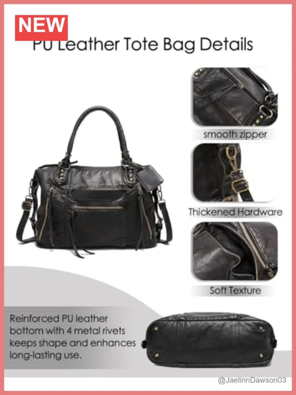 Vegan Leather Y2K Hobo Tote Purse, Large Capacity Crossbody Bag